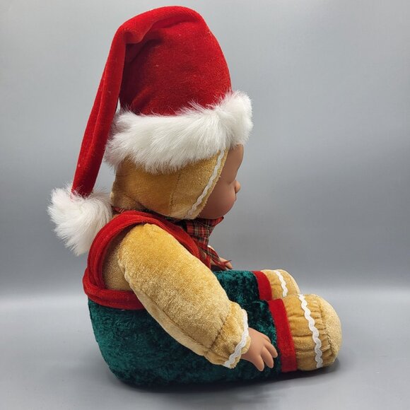 Kostume Kids Sugar Loaf Christmas Gingerbread Doll Santa Hat Overalls 15 inch - Picture 15 of 16